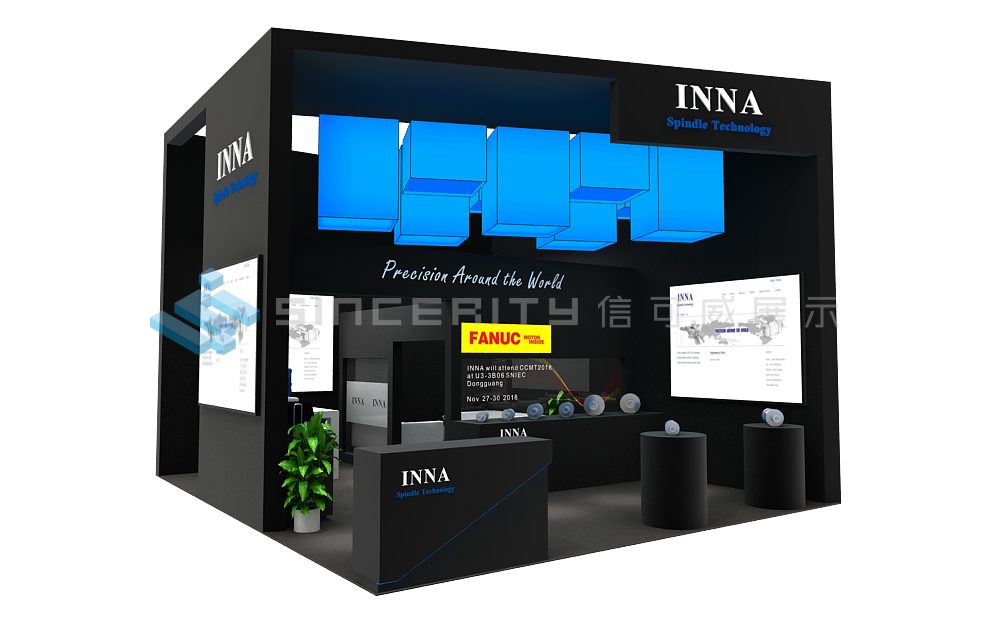 英納展臺設(shè)計效果圖1