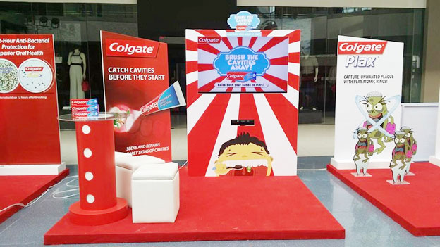 互動展臺，個性展臺，高露潔展臺